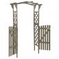 Preview: Pergola mit Tor 116x40x204 cm Grau Massivholz Tanne