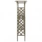 Preview: Pergola mit Tor 116x40x204 cm Grau Massivholz Tanne