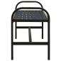 Preview: Gartenbank 124,5 cm Stahl und WPC Schwarz