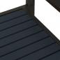 Preview: Gartenbank 124,5 cm Stahl und WPC Schwarz