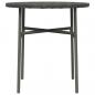 Preview: Beistelltisch Grau 45 cm Poly Rattan 