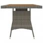 Preview: Gartentisch Grau 160x70x72 cm Poly Rattan & Massivholz Akazie