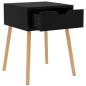 Preview: Nachttisch Schwarz 40x40x56 cm Holzwerkstoff