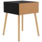 Preview: Nachttisch Schwarz 40x40x56 cm Holzwerkstoff