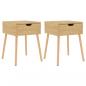 Preview: ARDEBO.de - Nachttische 2 Stk. Sonoma-Eiche 40x40x56 cm Holzwerkstoff