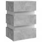 Preview: LED-Nachttisch Betongrau 45x35x67 cm Holzwerkstoff