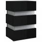 Preview: LED-Nachttisch Hochglanz-Schwarz 45x35x67 cm Holzwerkstoff