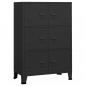 Preview: Lagerschrank Industrial Schwarz 75x40x115 cm Metall