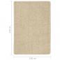 Preview: Shaggy-Teppich Creme 120x170 cm Rutschfest