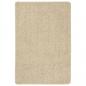 Preview: ARDEBO.de - Shaggy-Teppich Creme 140x200 cm Rutschfest