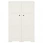 Preview: Kunststoffschrank 79x43x125 cm Holzdesign Angora-Weiß