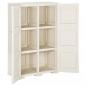 Preview: Kunststoffschrank 79x43x125 cm Holzdesign Angora-Weiß