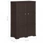 Preview: Kunststoffschrank 79x43x125 cm Holzdesign Braun
