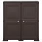 Preview: ARDEBO.de - Kunststoffschrank 79x43x85,5 cm Holzdesign Braun
