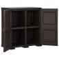 Preview: Kunststoffschrank 79x43x85,5 cm Holzdesign Braun