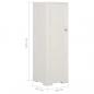 Preview: Kunststoffschrank 40x43x125 cm Holzdesign Angora-Weiß