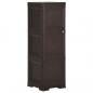 Preview: ARDEBO.de - Kunststoffschrank 40x43x125 cm Holzdesign Braun