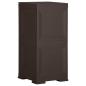 Preview: ARDEBO.de - Kunststoffschrank 40x43x85,5 cm Holzdesign Braun