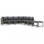 Preview: 8-tlg. Garten-Lounge-Set mit Kissen Poly Rattan Grau