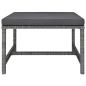 Preview: 12-tlg. Garten-Lounge-Set mit Kissen Poly Rattan Grau