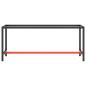 Preview: Werkbankgestell Mattschwarz und Mattrot 190x50x79 cm Metall