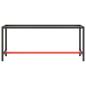 Preview: Werkbankgestell Mattschwarz und Mattrot 190x50x79 cm Metall