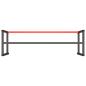 Preview: Werkbankgestell Mattschwarz und Mattrot 180x57x79 cm Metall