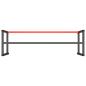 Preview: Werkbankgestell Mattschwarz und Mattrot 180x57x79 cm Metall
