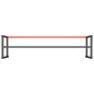Preview: Werkbankgestell Mattschwarz und Mattrot 220x57x79 cm Metall