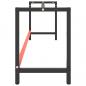 Preview: Werkbankgestell Mattschwarz und Mattrot 220x57x79 cm Metall