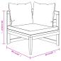 Preview: 3-tlg. Garten-Lounge-Set mit Cremeweißen Kissen Massivholz Akazie