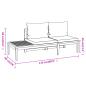 Preview: Gartenbänke mit Cremeweißen Kissen 2 Stk. Akazienholz