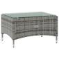 Preview: 8-tlg. Garten-Lounge-Set mit Auflagen Poly Rattan Grau