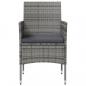 Preview: 8-tlg. Garten-Lounge-Set mit Auflagen Poly Rattan Grau