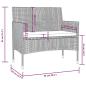 Preview: 16-tlg. Garten-Lounge-Set mit Auflagen Poly Rattan Grau
