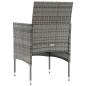Preview: 16-tlg. Garten-Lounge-Set mit Auflagen Poly Rattan Grau