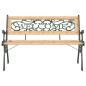 Preview: Gartenbank 122 cm Massivholz Tanne
