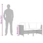 Preview: 2-tlg. Garten-Sofagarnitur mit Auflagen Poly Rattan Grau