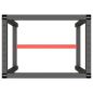 Preview: Werkbankgestell Mattschwarz und Mattrot 70x50x79 cm Metall 