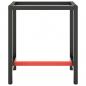 Preview: Werkbankgestell Mattschwarz und Mattrot 70x50x79 cm Metall 