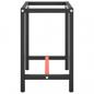 Preview: Werkbankgestell Mattschwarz und Mattrot 70x50x79 cm Metall 