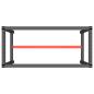 Preview: Werkbankgestell Mattschwarz und Mattrot 110x50x79 cm Metall