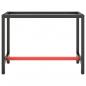 Preview: Werkbankgestell Mattschwarz und Mattrot 110x50x79 cm Metall