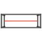 Preview: Werkbankgestell Mattschwarz und Mattrot 140x50x79 cm Metall