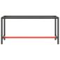 Preview: Werkbankgestell Mattschwarz und Mattrot 170x50x79 cm Metall