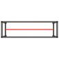 Preview: Werkbankgestell Mattschwarz und Mattrot 170x50x79 cm Metall