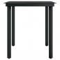 Preview: Garten-Esstisch Schwarz 140x70x74 cm Stahl und Glas
