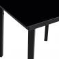Preview: Garten-Esstisch Schwarz 140x70x74 cm Stahl und Glas