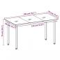 Preview: Garten-Esstisch Schwarz 140x70x74 cm Stahl und Glas