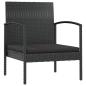 Preview: ARDEBO.de - 8-tlg. Garten-Lounge-Set mit Auflagen Poly Rattan Schwarz